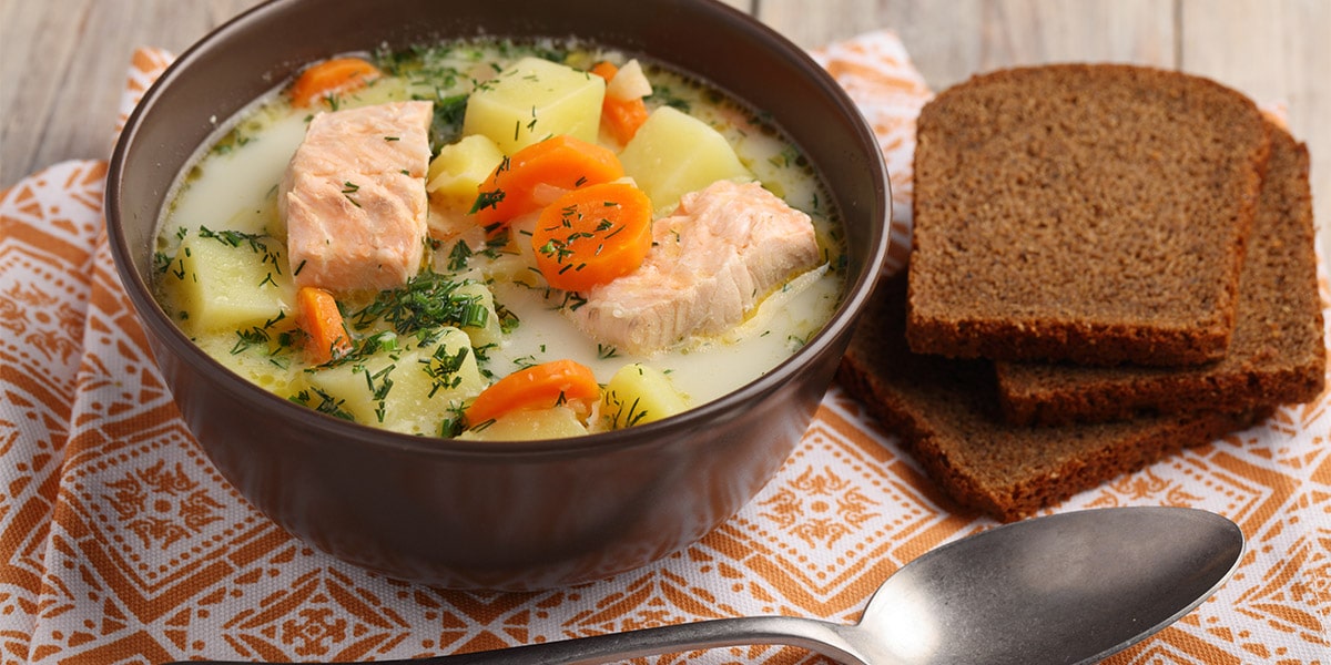 Sopa de pescado y verduras 